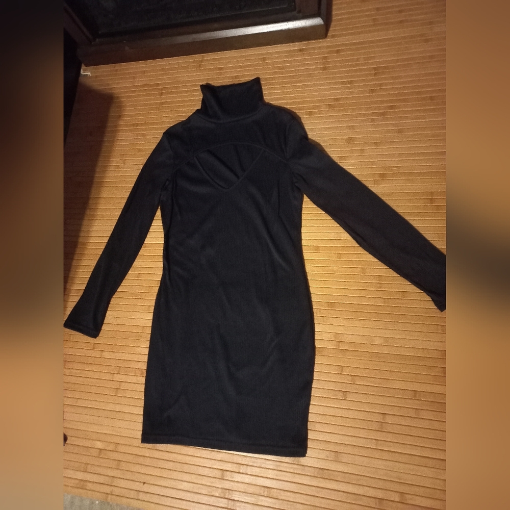 NWOT Black Turtleneck Long Sleeve Tunic Dress
